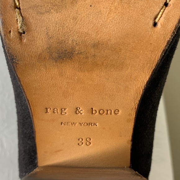 Rag & Bone Harrow Suede Stacked‎ Heel Booties - Picture 6 of 6